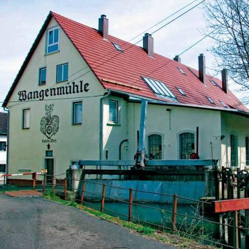 Gebäude mit der Aufschrift Wangenmühle