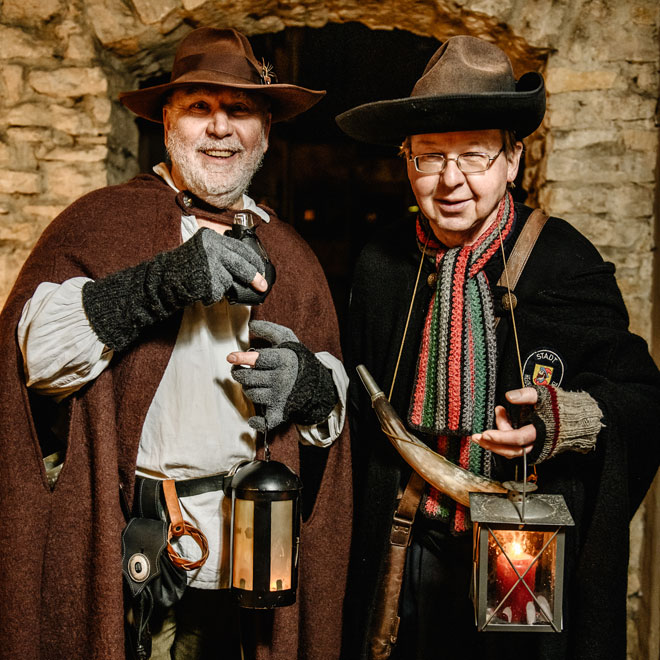 Nachtwächter in historischem Kostüm, Foto: Oliver Vogel